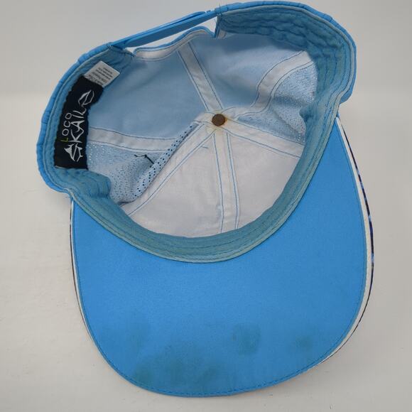 Loco Kaile Snapback Hat Blue One Size Adjustable Embroidered Mesh Back - Picture 6 of 8